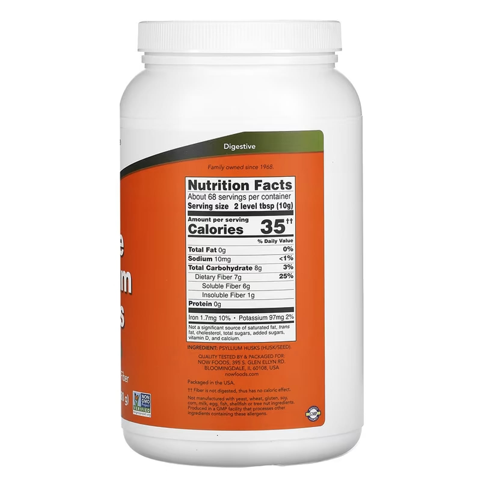 Now Foods, Psyllium Husk Whole Soluble Fiber, 24 Oz UPC 733739059826 | HiLife Vitamins