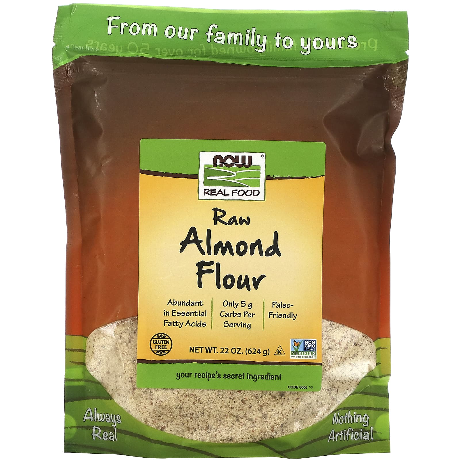 Now Foods, Almond Flour Pure, 22 OZ OZ UPC 733739060068 | HiLife Vitamins