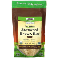 Now Foods, Sprout Brown Rice Organic, 16 OZ OZ UPC 733739061027 | HiLife Vitamins