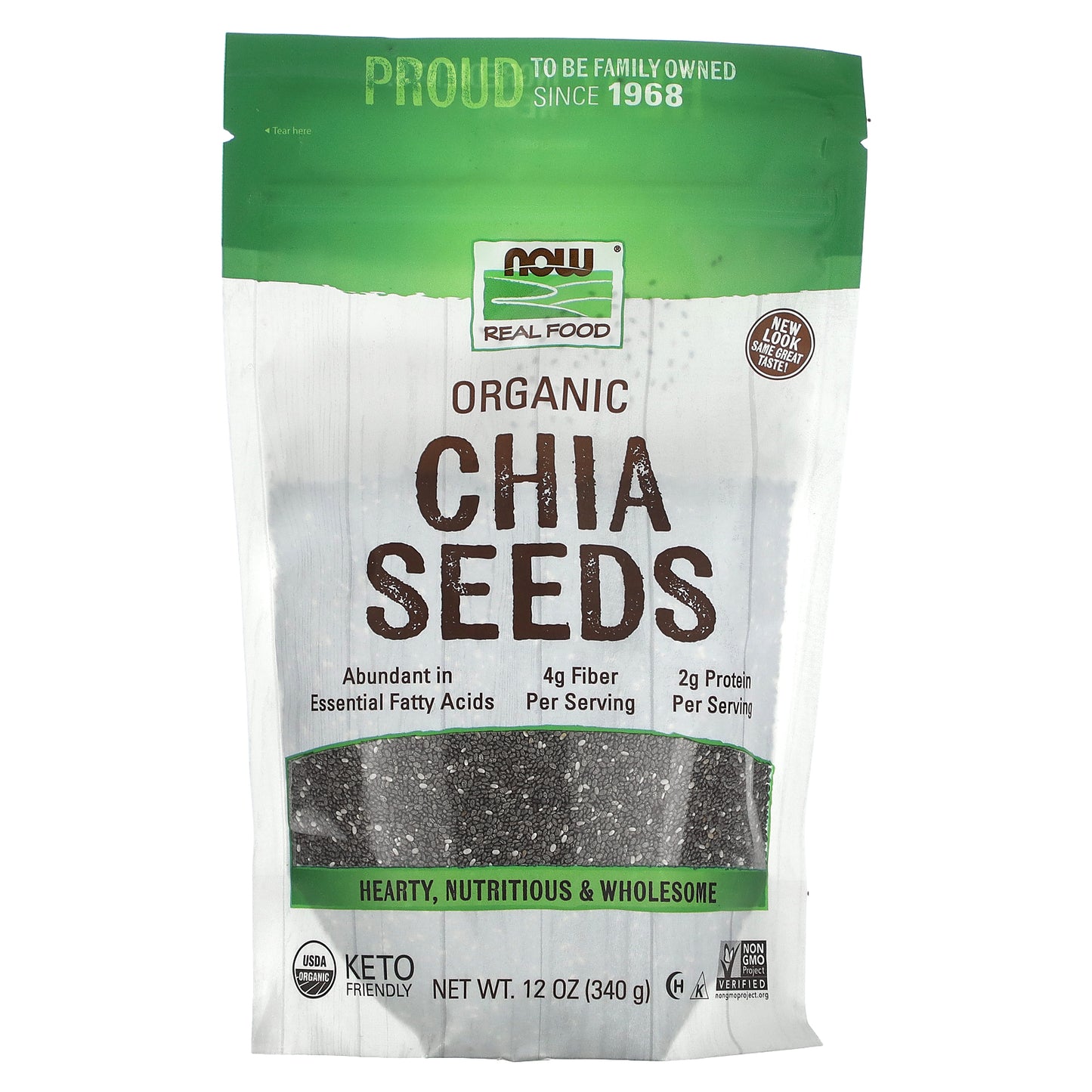 Now Foods, Black Chia Seeds Organic, 12 OZ UPC 733739062444 | HiLife Vitamins