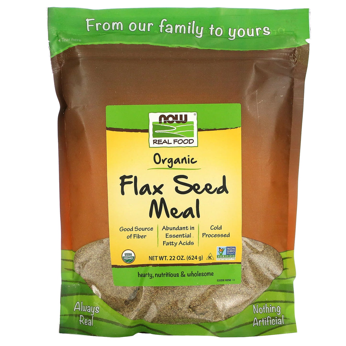 Now Foods, Organic Flax Meal, 22 Oz UPC 733739062567 | HiLife Vitamins