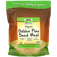Now Foods, Organic Golden Flax Meal (Fiber Can, 22 OZ OZ UPC 733739062574 | HiLife Vitamins