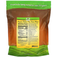 Now Foods, Organic Golden Flax Meal (Fiber Can, 22 OZ OZ UPC 733739062574 | HiLife Vitamins