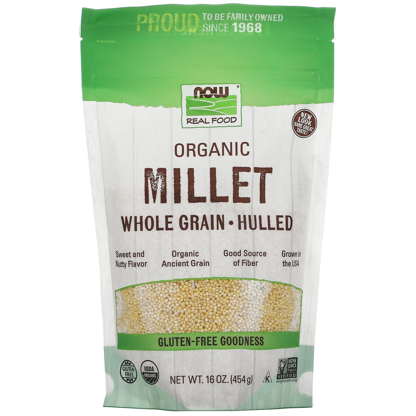 Now Foods, Millet Hulled Organic, 1 lb. LB UPC 733739062857 | HiLife Vitamins