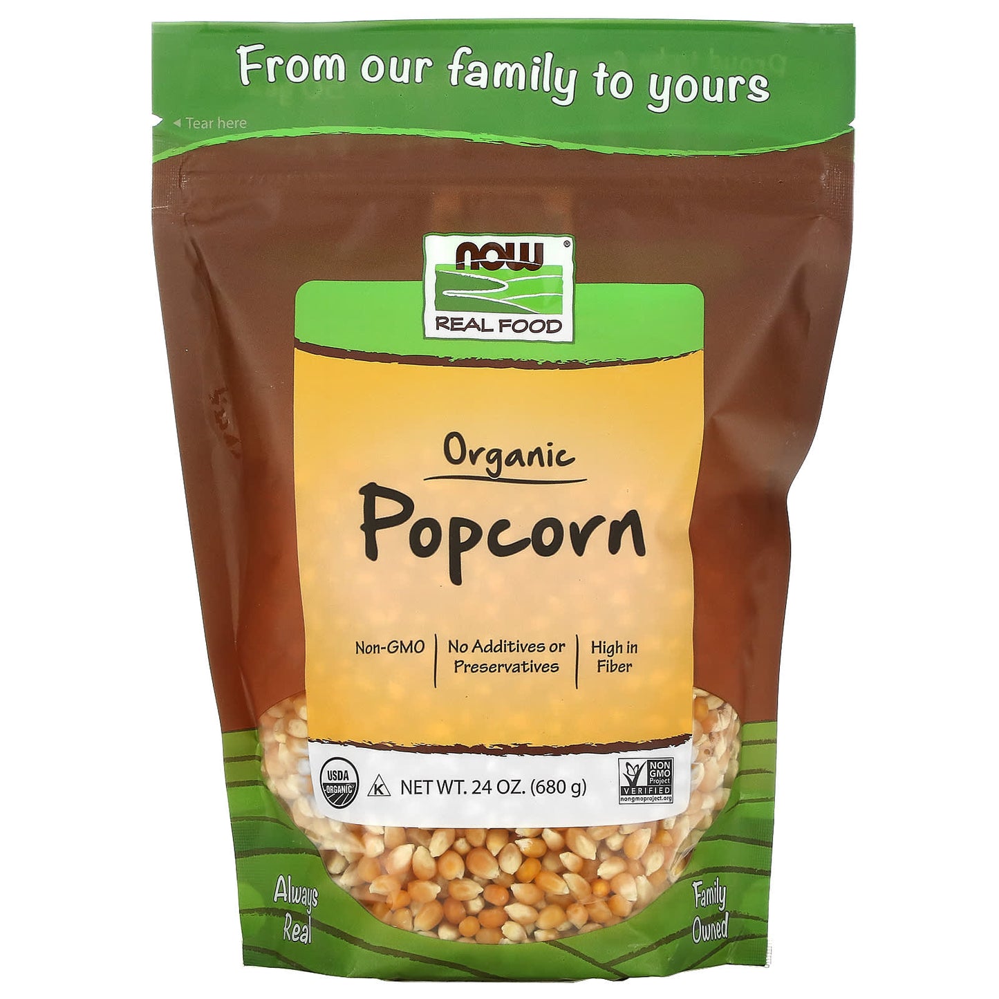Now Foods, Popcorn Organic, 24 OZ OZ UPC 733739063069 | HiLife Vitamins