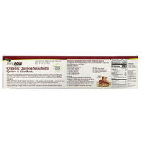 Now Foods, Quinoa Spaghetti Pasta Gluten Free Org, 8 Oz OZ UPC 733739063250 | HiLife Vitamins