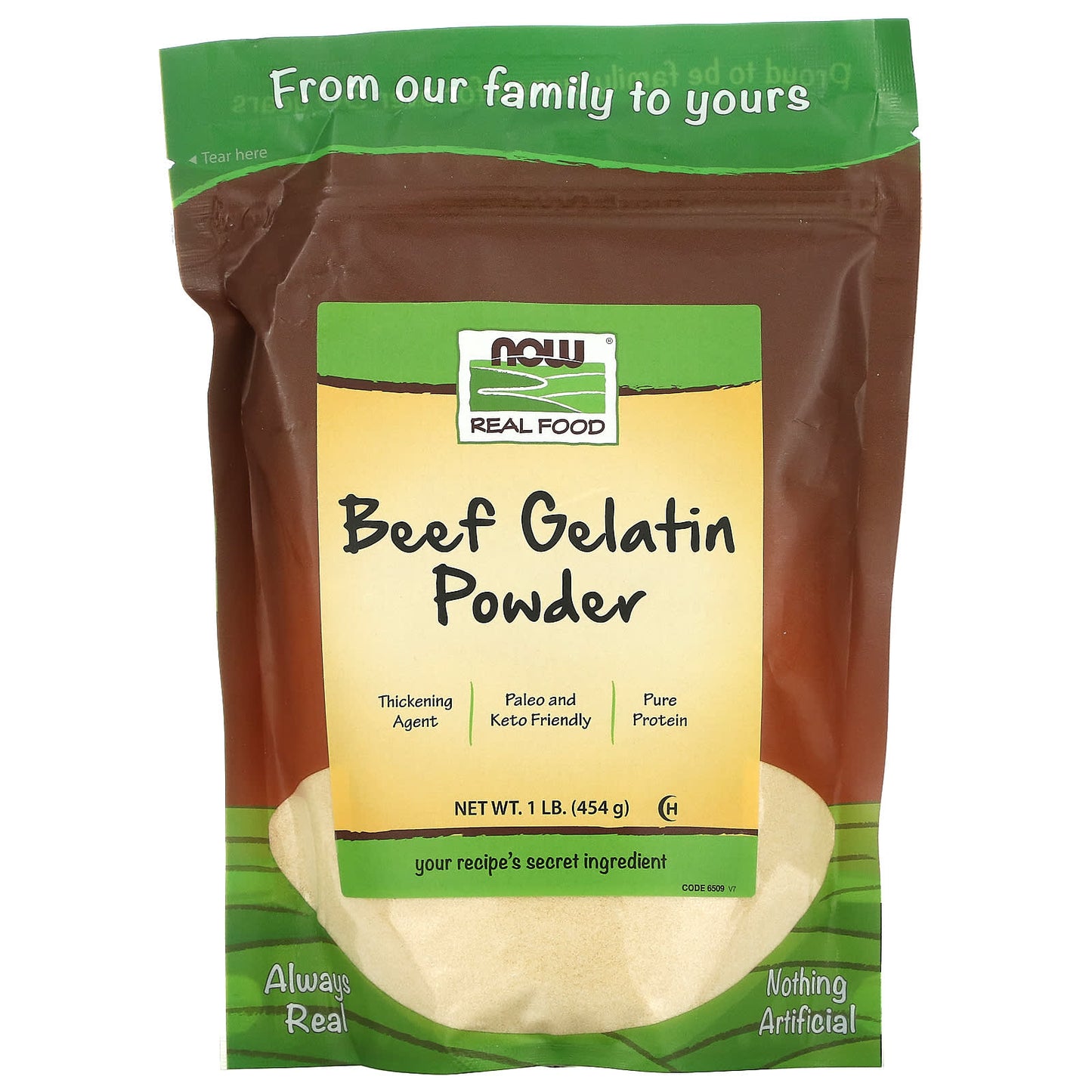 Now Foods, Beef Gelatin, 1 lb. Powder UPC 733739065094 | HiLife Vitamins