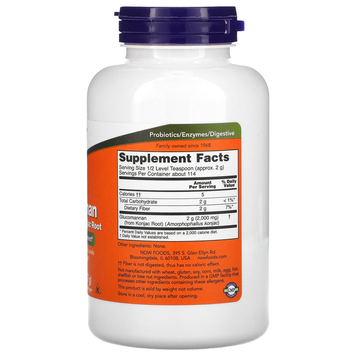 Now Foods, Glucomannan, 8 OZ Powder UPC 733739065131 | HiLife Vitamins