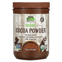 Now Foods, Cocoa Powder Pure Organic, 12 Oz UPC 733739066725 | HiLife Vitamins