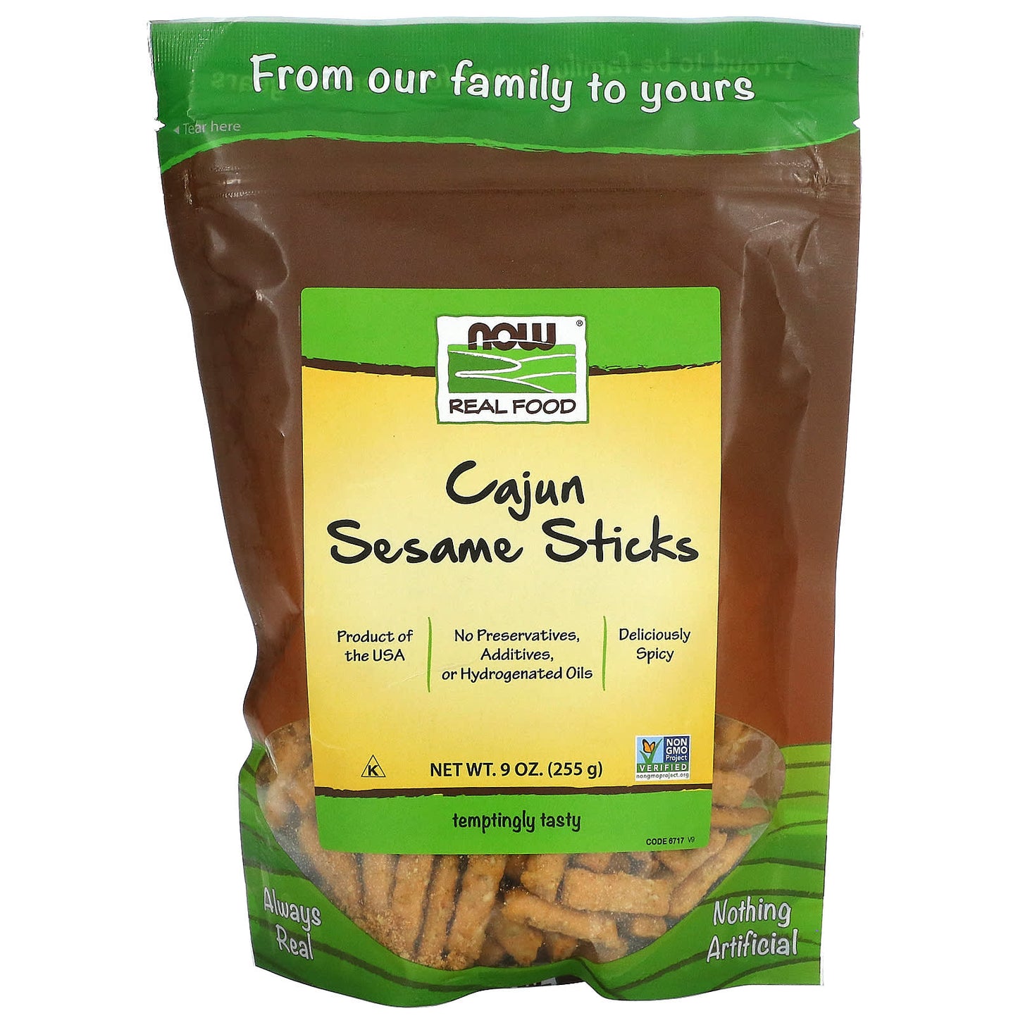 Now Foods, Sesame Sticks Cajun, 9 OZ OZ UPC 733739067173 | HiLife Vitamins
