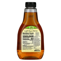 Now Foods, Agave Light Organic, 23.3 OZ OZ UPC 733739069061 | HiLife Vitamins