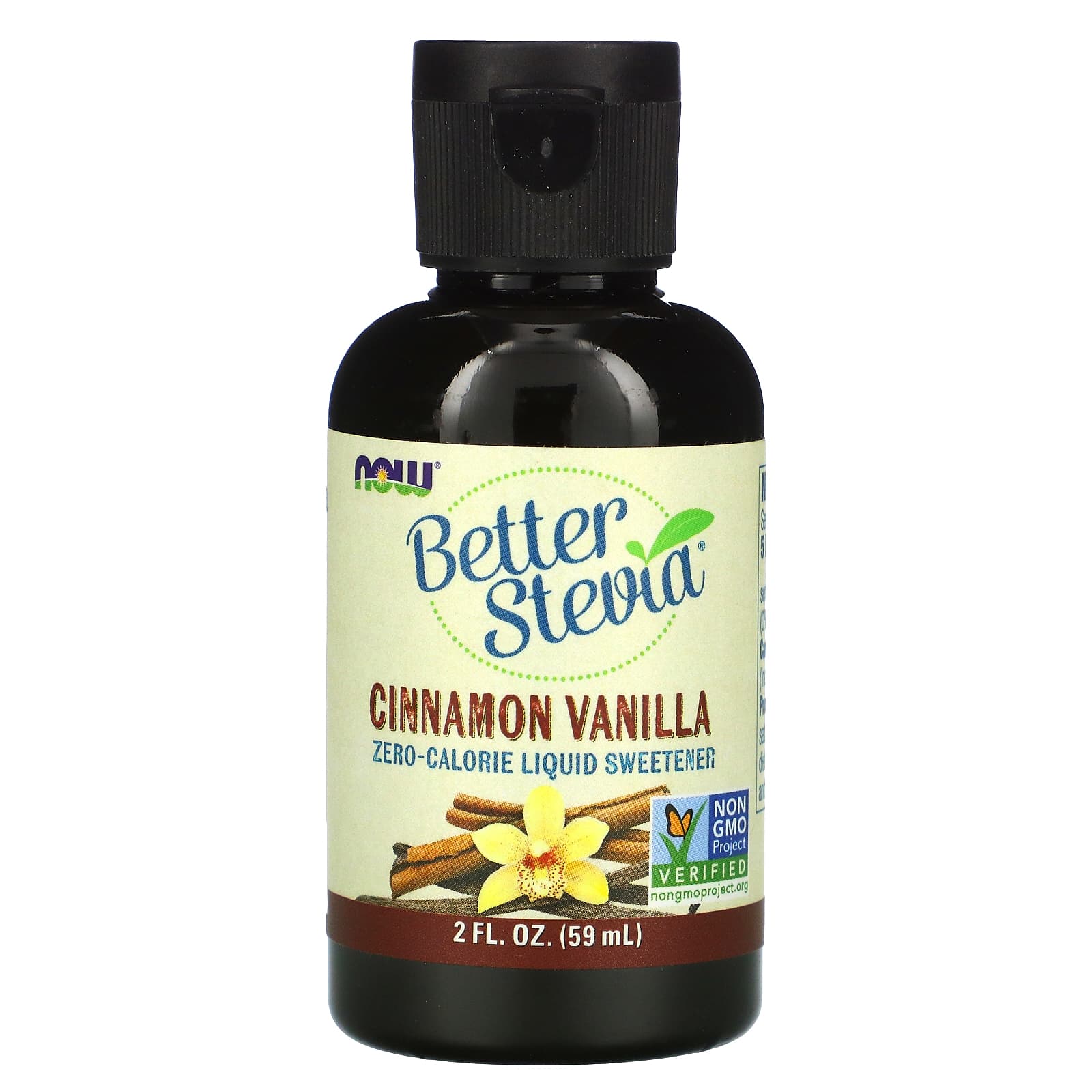 Now Foods, Betterstevia Cinn-Vanilla, 2 OZ Liquid UPC 733739069375 | HiLife Vitamins