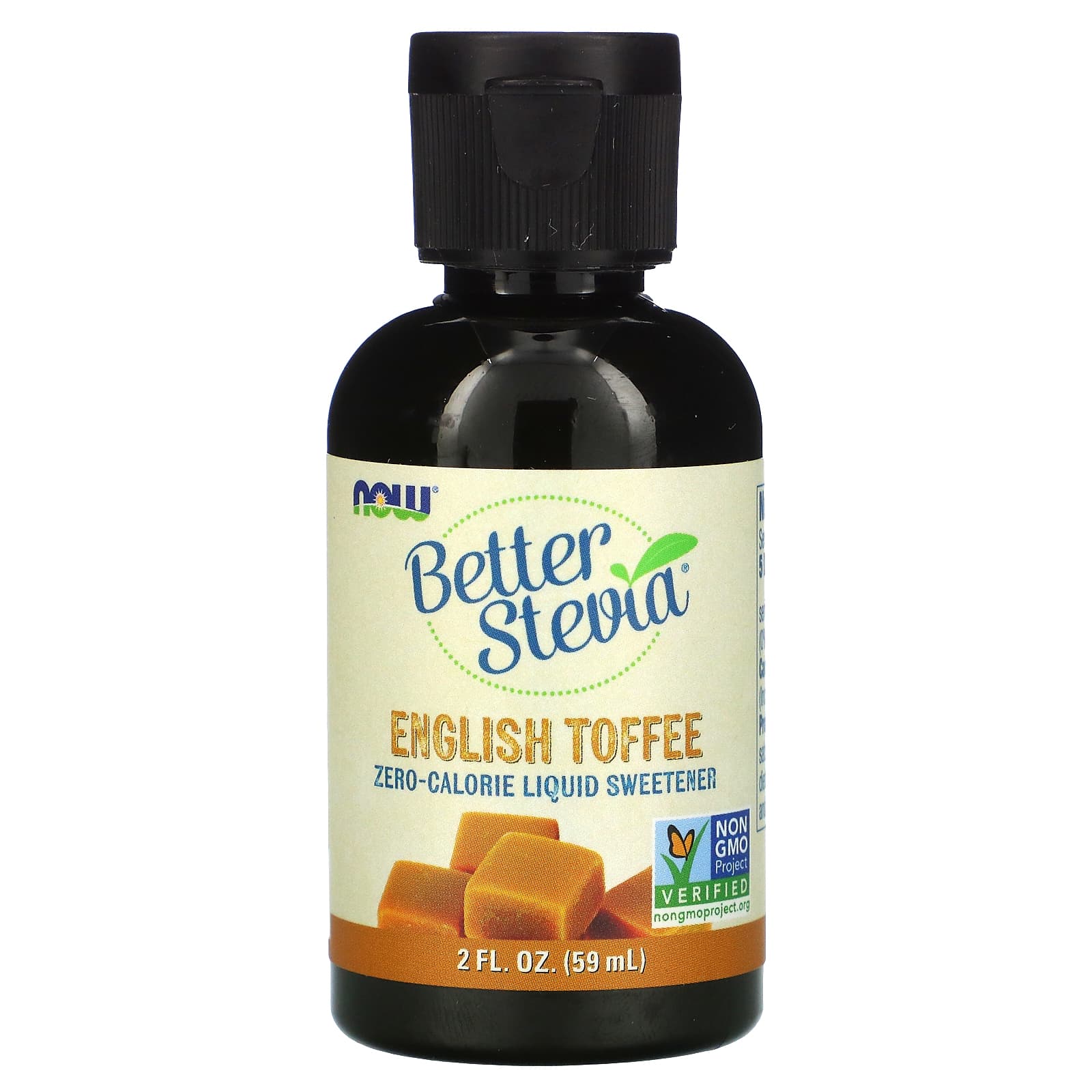 Now Foods, Betterstevia English Toffee, 2 OZ Liquid UPC 733739069382 | HiLife Vitamins