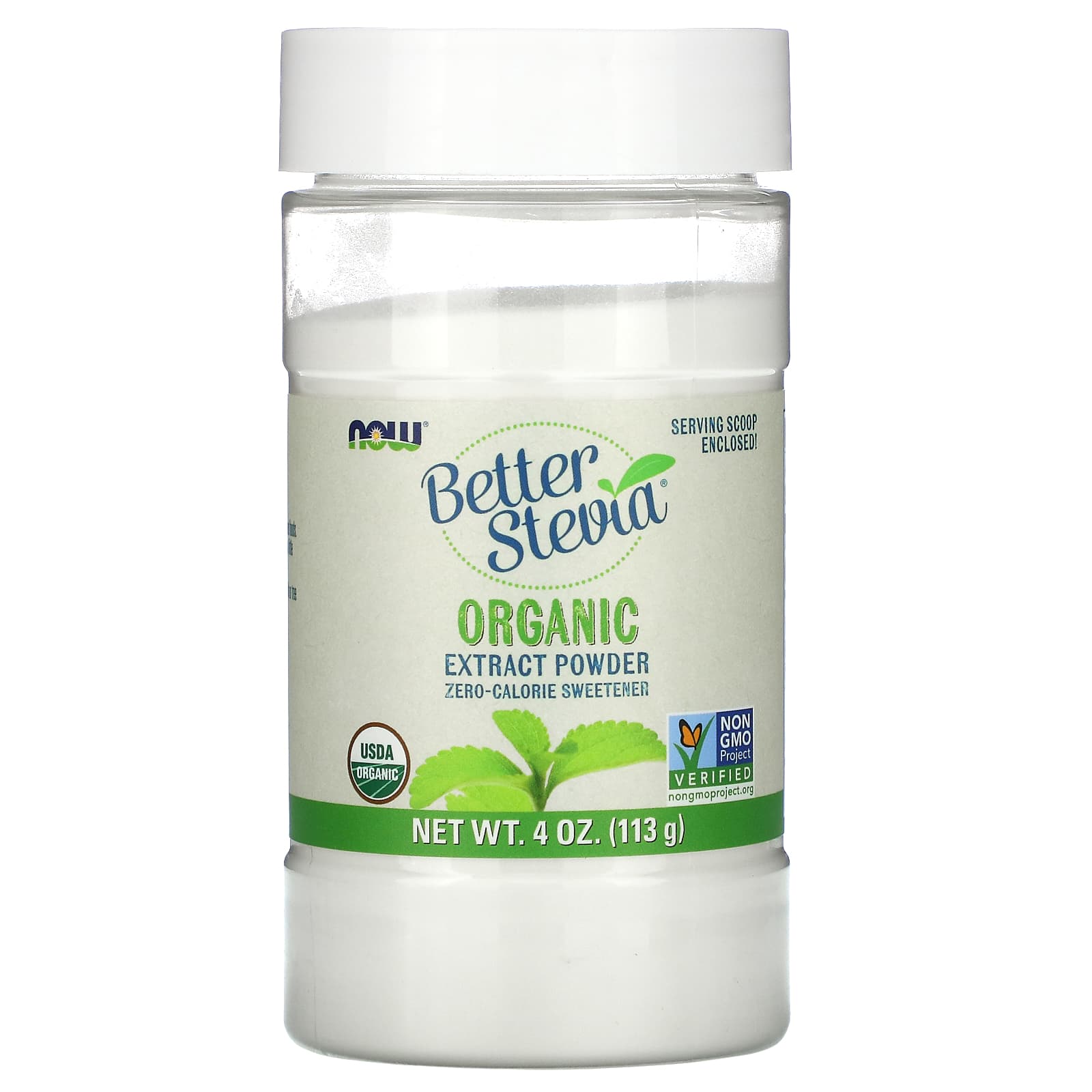 Now Foods, Betterstevia Organic, 4 OZ Powder UPC 733739069436 | HiLife Vitamins