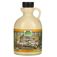 Now Foods, Organic Maple Syrup Grade A-Med. Amber, 32 OZ OZ UPC 733739069474 | HiLife Vitamins