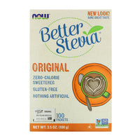 Now Foods, Better Stevia Original, 100 Packets UPC 733739069573 | HiLife Vitamins