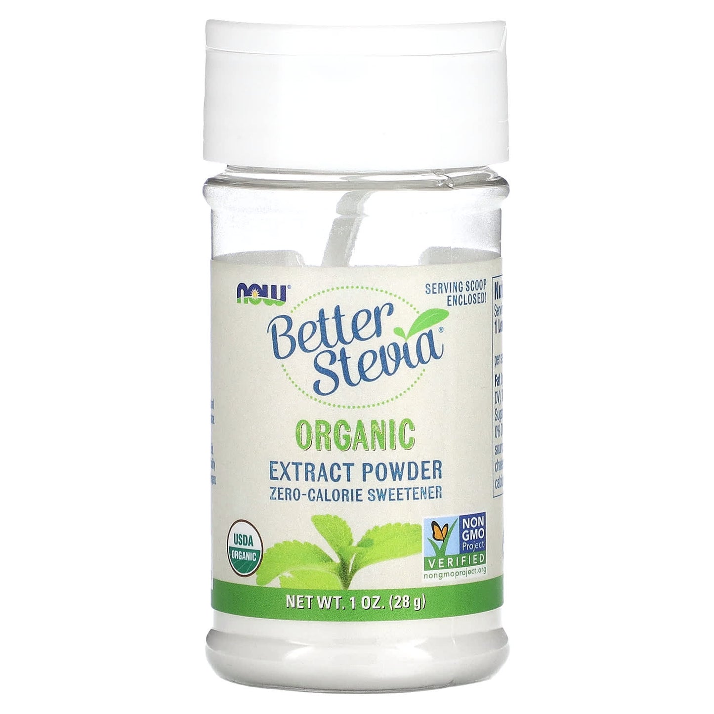 Now Foods, Better Stevia Organic Powder, 1 Oz UPC 733739069603 | HiLife Vitamins