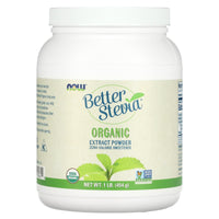Now Foods, Better Stevia Powder Organic Powder, 1 lb UPC 733739069610 | HiLife Vitamins