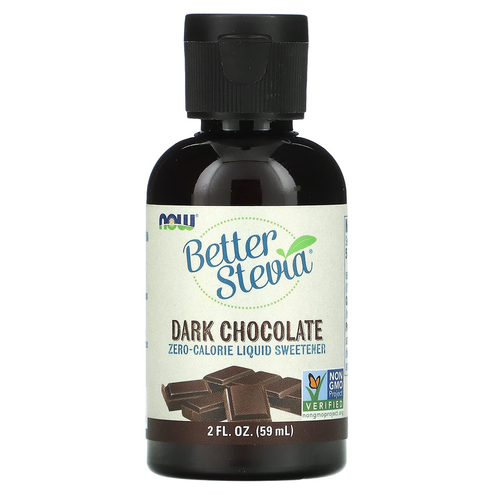 Now Foods, Betterstevia Dark Chocolate, 2 OZ Liquid UPC 733739069665 | HiLife Vitamins