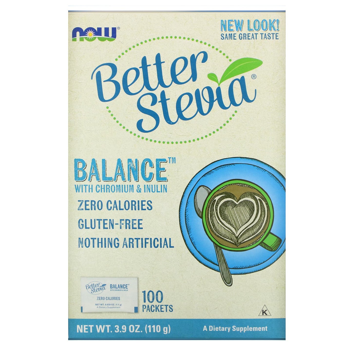 Now Foods, Betterstevia Balance Packets, 100 box UPC 733739069689 | HiLife Vitamins