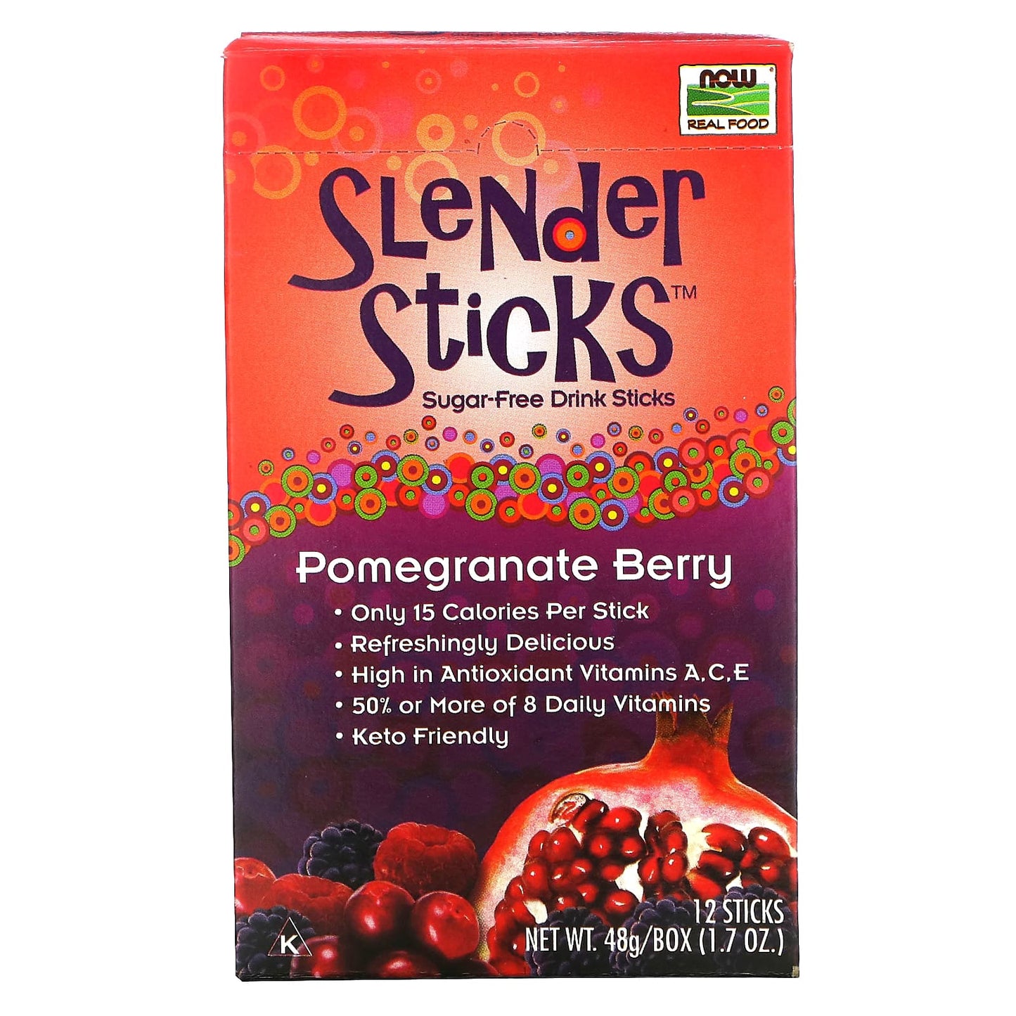 Now Foods, Drink Sticks - Pomegranate Berry 12 Stks, Sticks EA UPC 733739069962 | HiLife Vitamins