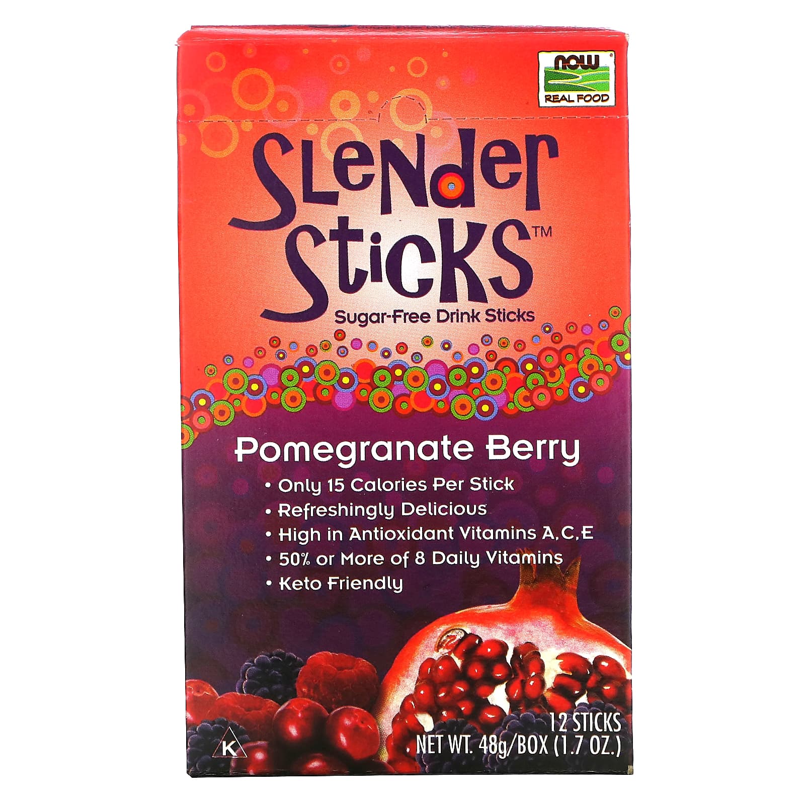 Now Foods, Drink Sticks - Pomegranate Berry 12 Stks, Sticks EA UPC 733739069962 | HiLife Vitamins