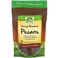 Now Foods, Honey Roasted Pecans, 8 OZ OZ UPC 733739070203 | HiLife Vitamins