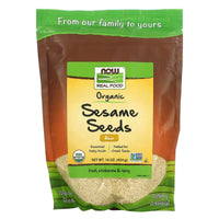 Now Foods, Sesame Seeds Hulled Organic, 1 lb. LB UPC 733739070357 | HiLife Vitamins