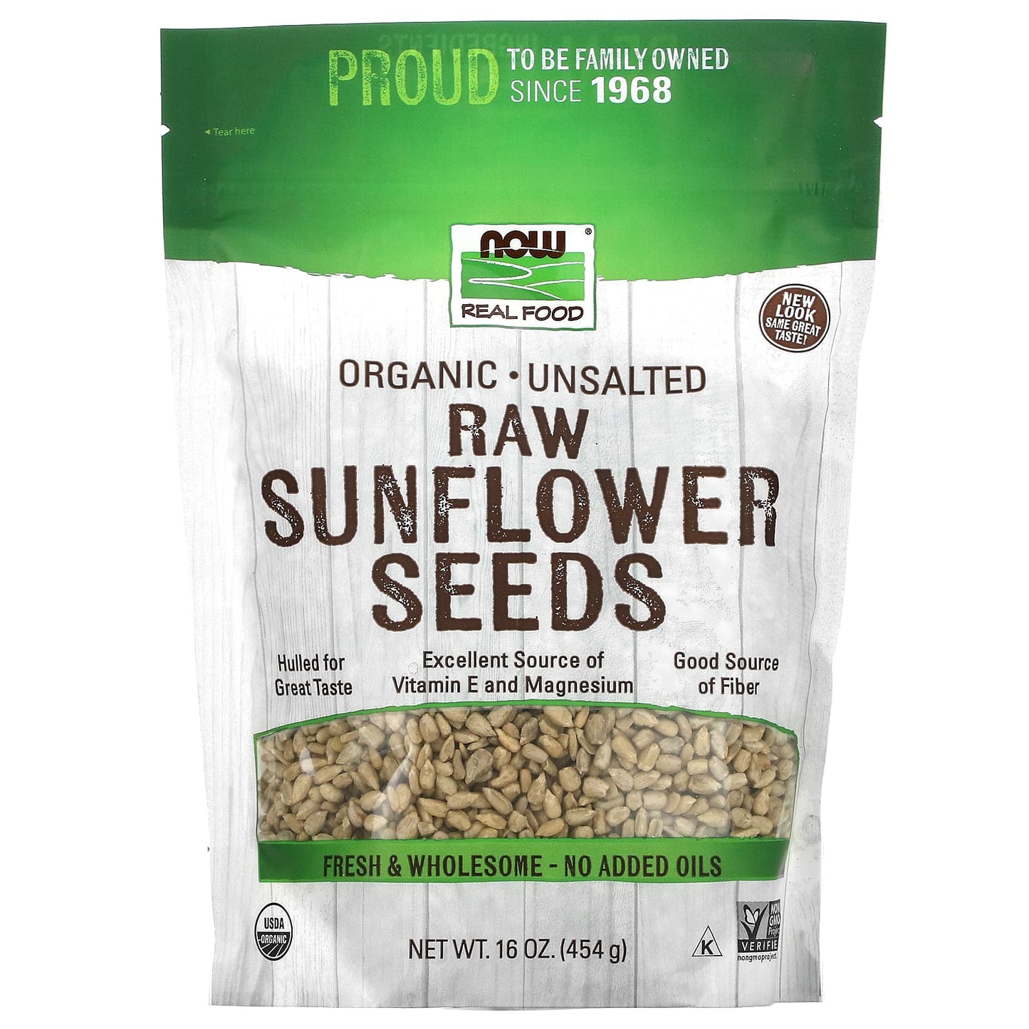 Now Foods, Organic Sunflower Seeds Raw, 16 OZ OZ UPC 733739070524 | HiLife Vitamins