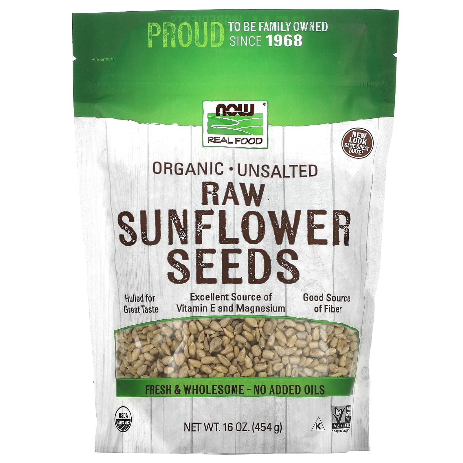 Now Foods, Organic Sunflower Seeds Raw, 16 OZ OZ UPC 733739070524 | HiLife Vitamins