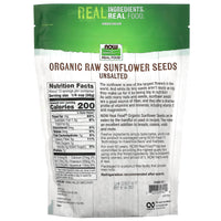 Now Foods, Organic Sunflower Seeds Raw, 16 OZ OZ UPC 733739070524 | HiLife Vitamins