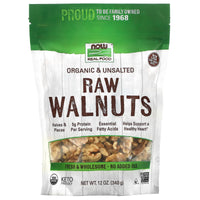 Now Foods, Organic Walnuts Raw, 12 Oz UPC 733739070746 | HiLife Vitamins