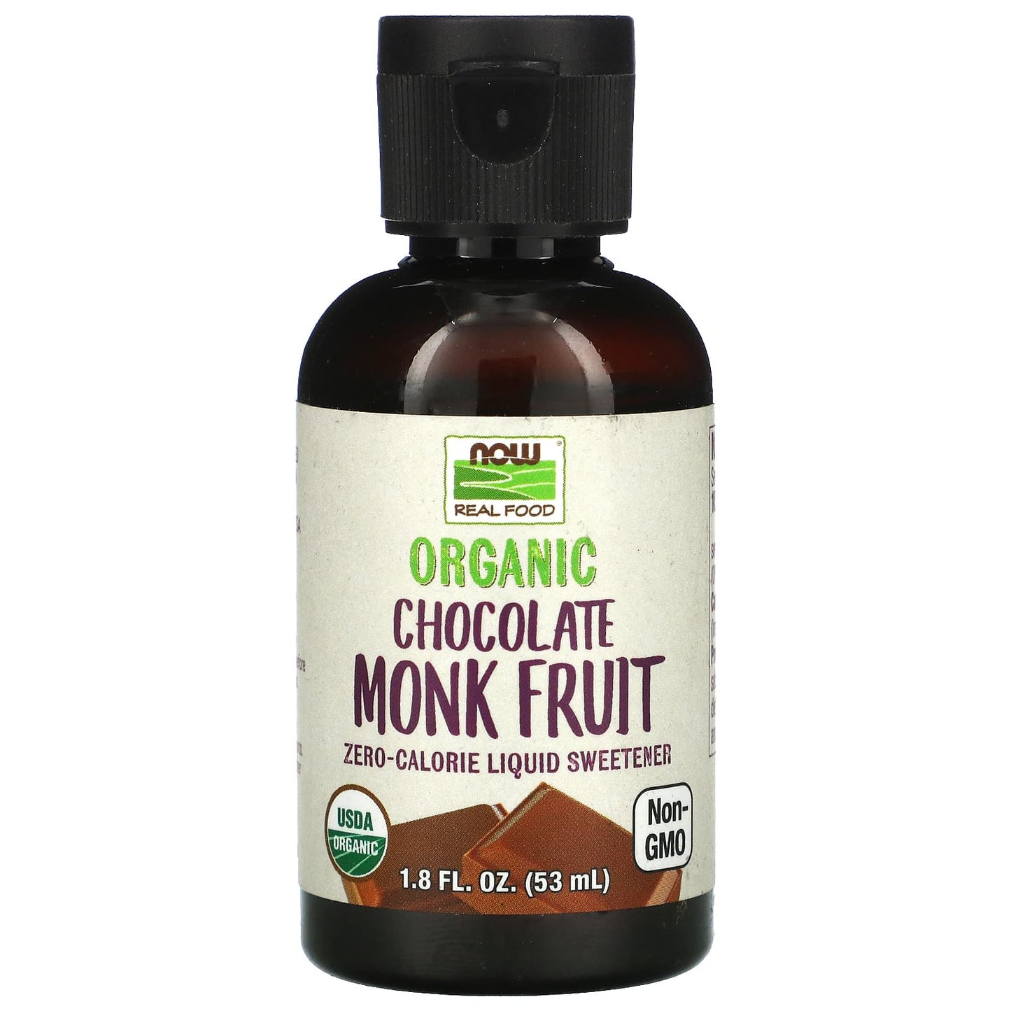 Now Foods, ORG MONK FRUIT CHOCOLATE LIQUID 1.8, 2 Oz UPC 733739071101 | HiLife Vitamins