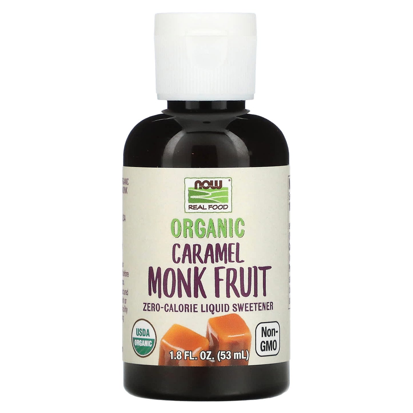 Now Foods, ORG MONK FRUIT CARAMEL LIQUID 1.8, 2 Oz UPC 733739071125 | HiLife Vitamins