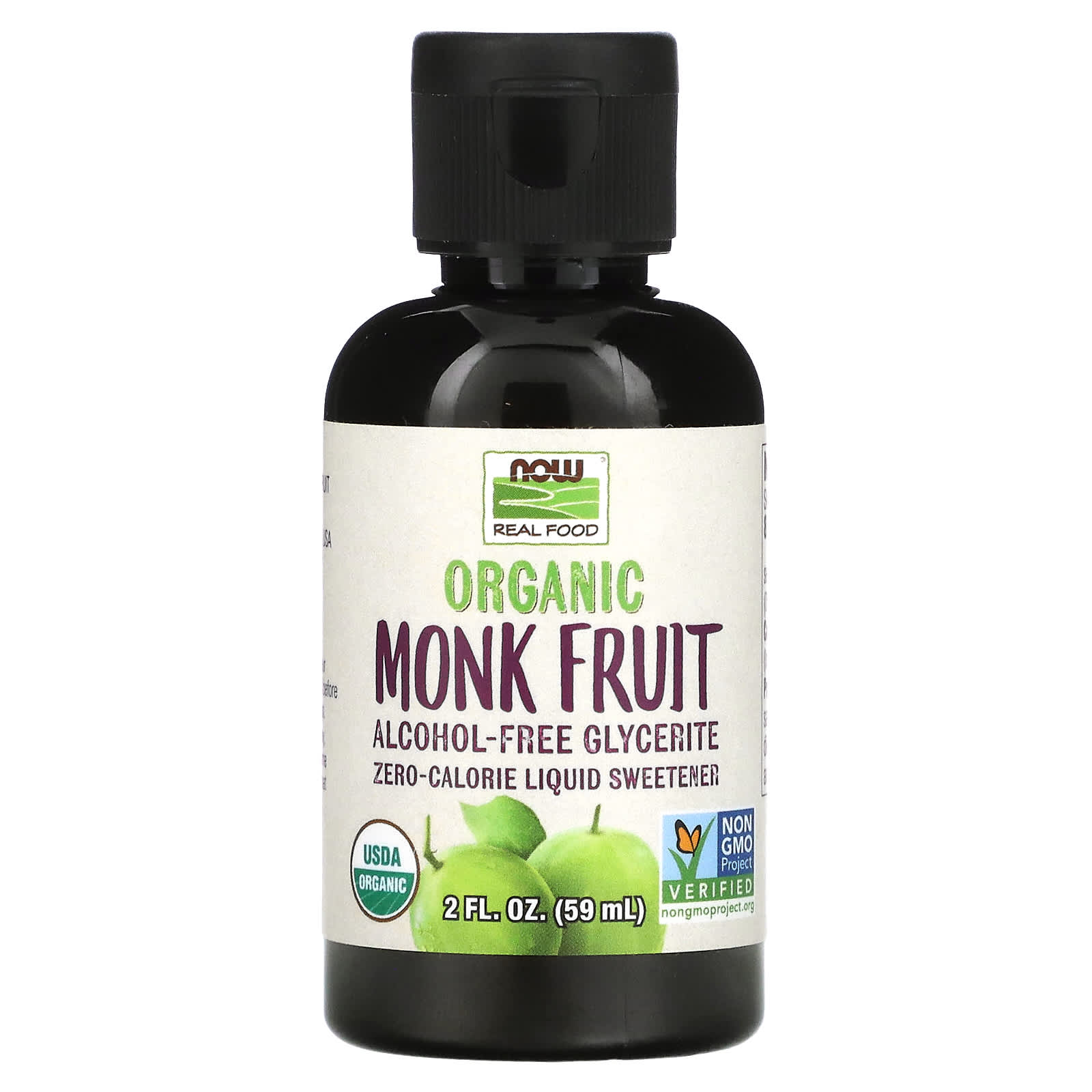 Now Foods, Organic Monk Fruit, Liquid Sweetener, 2 fl oz UPC 733739071156 | HiLife Vitamins