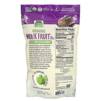 Now Foods, Real Food, Organic Monk Fruit, 1-to-1 Sugar Replacement, 1 Lb UPC 733739071248 | HiLife Vitamins
