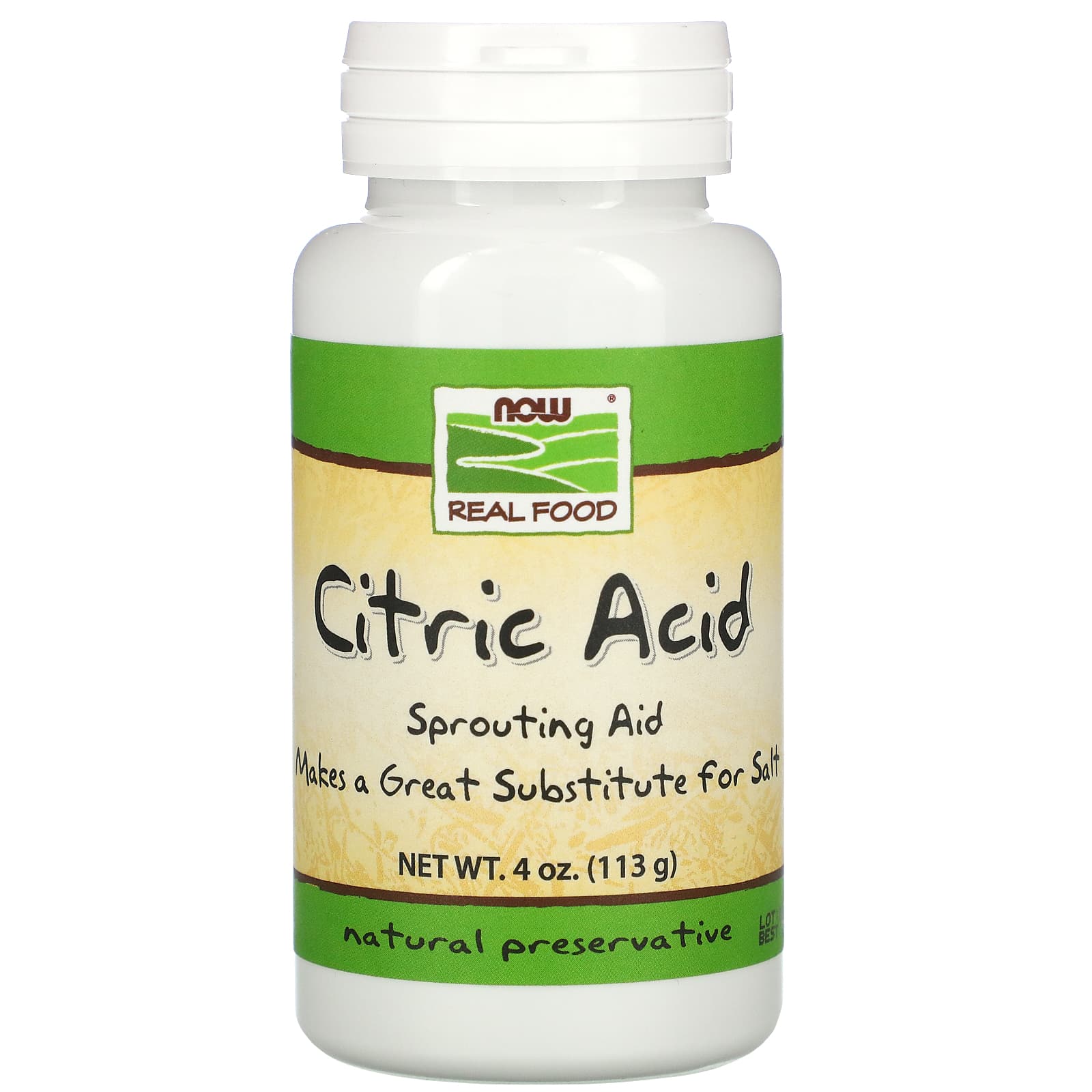 Now Foods, Citric Acid, 4 OZ OZ UPC 733739073204 | HiLife Vitamins