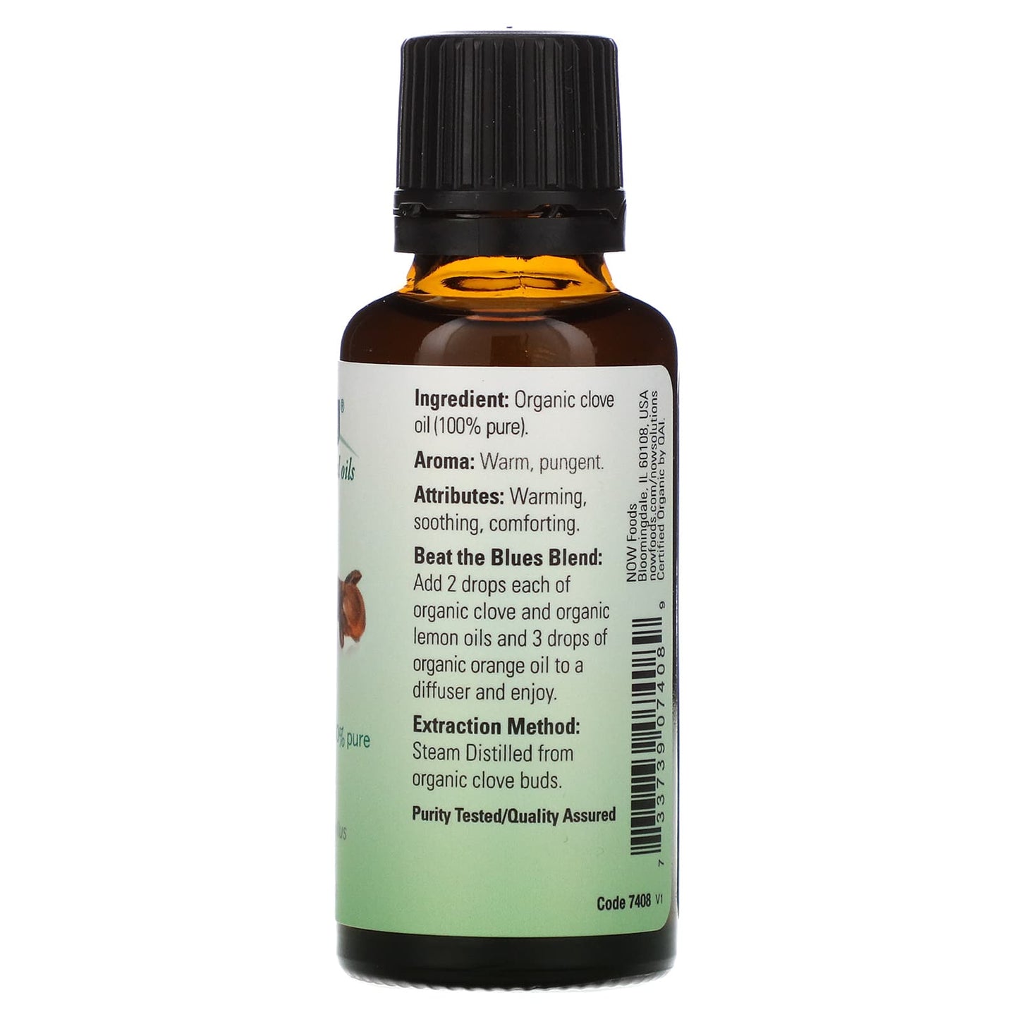Now Foods, ORGANIC CLOVE OIL, 1 OZ UPC 733739074089 | HiLife Vitamins