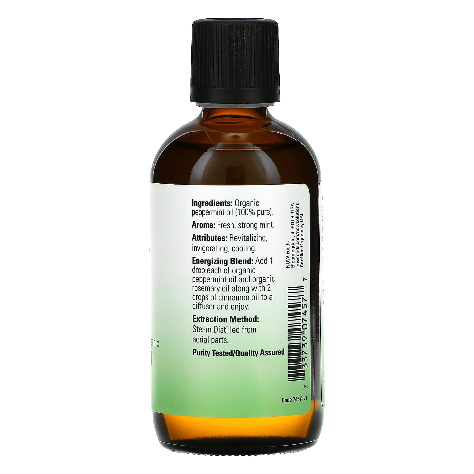 Now Foods, Organic Peppermint Oil, 4 OZ oil UPC 733739074577 | HiLife Vitamins