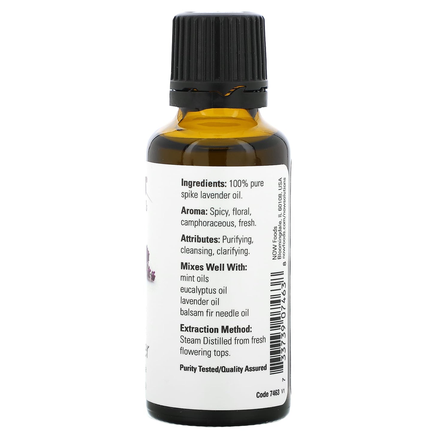 Now Foods, Spike Lavender Oil, 1 Fl. Oz UPC 733739074638 | HiLife Vitamins