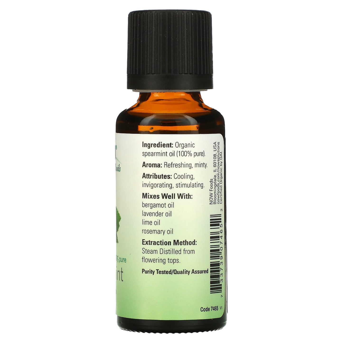 Now Foods, Organic Spearmint Oil, 1 fl. oz UPC 733739074652 | HiLife Vitamins
