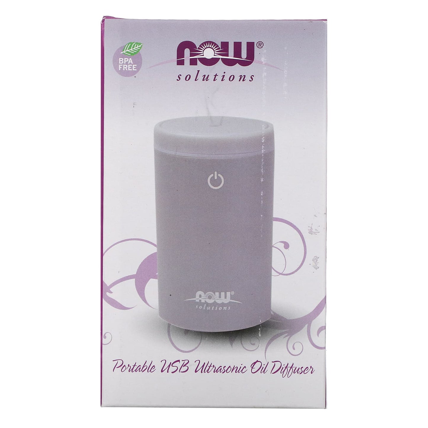 Now Foods, Ultrasonic Usb Auto Diffuser- Grey Color, GREY EA UPC 733739074850 | HiLife Vitamins