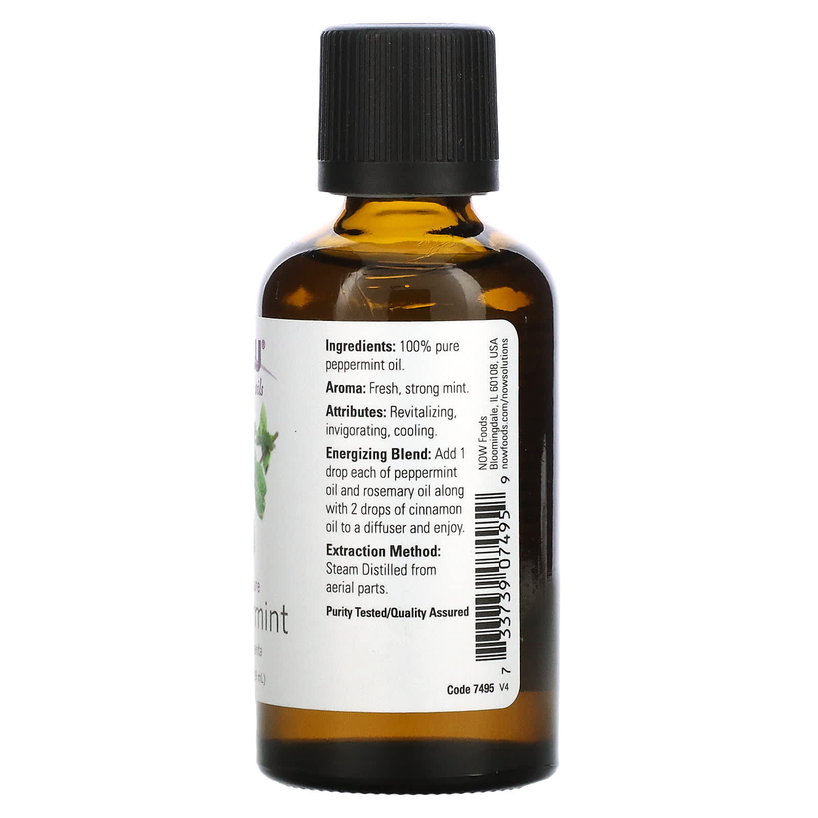 Now Foods, Peppermint Oil, 2 OZ oil UPC 733739074959 | HiLife Vitamins