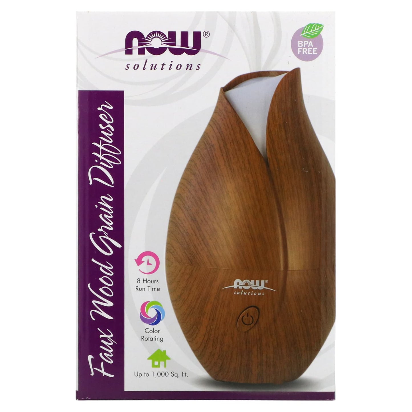 Now Foods, Wood Grain Ultrasonic Oil Diffuser, GRAIN oil UPC 733739075192 | HiLife Vitamins