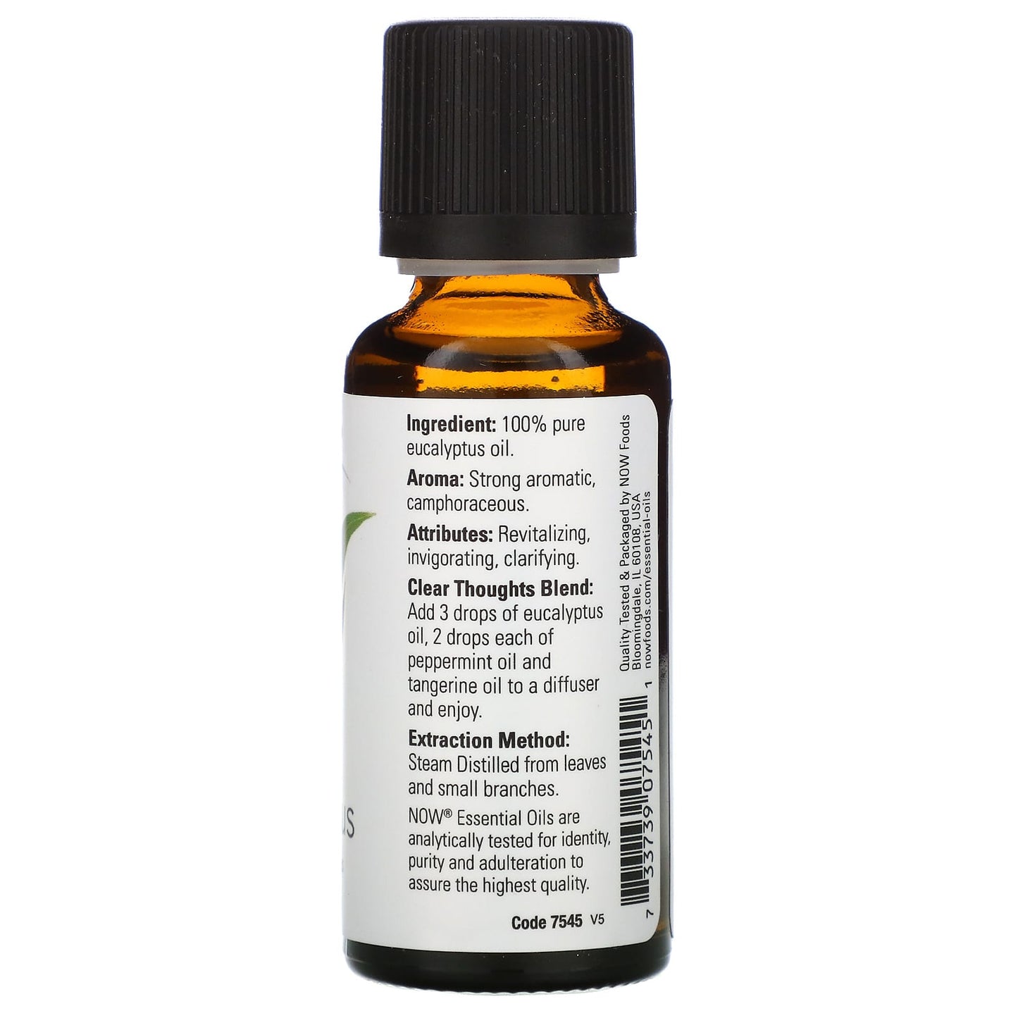 Now Foods, Eucalyptus Oil, 1 Fl Oz UPC 733739075451 | HiLife Vitamins
