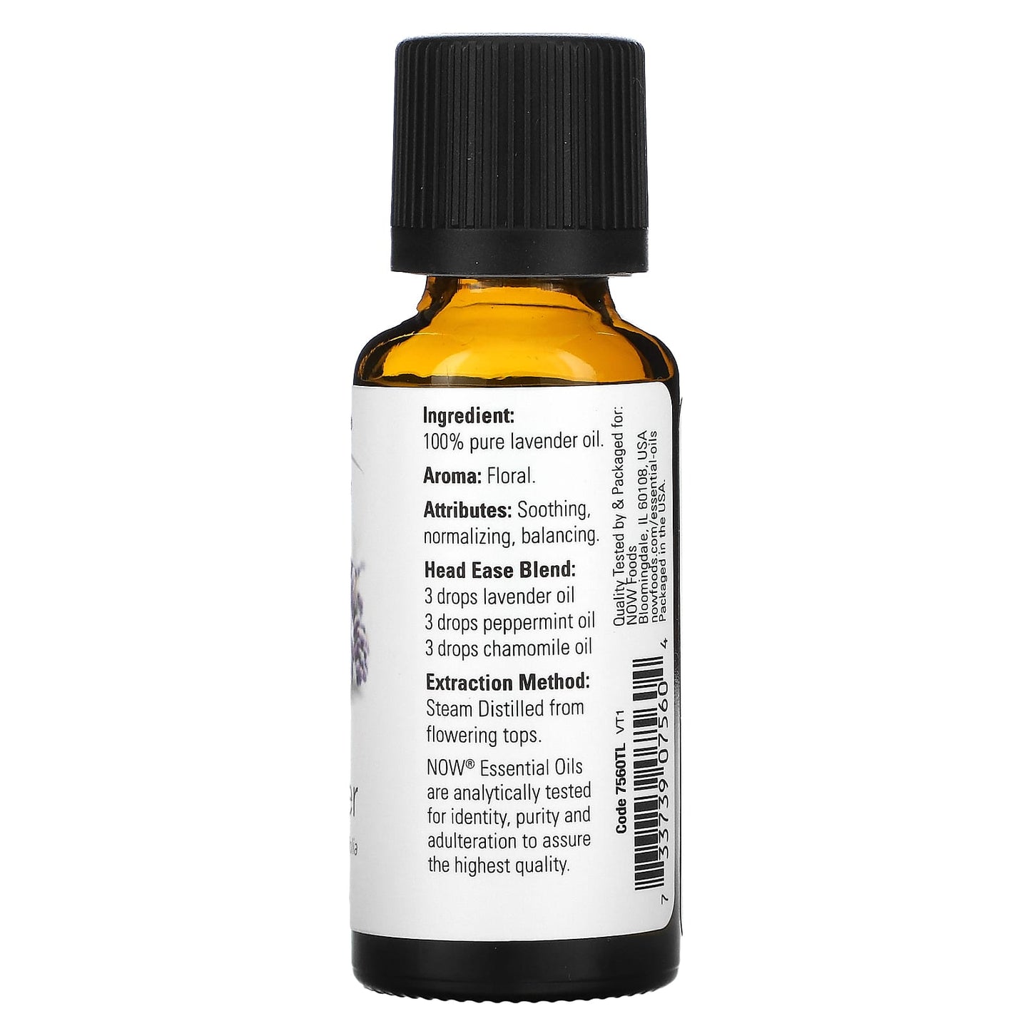 Now Foods, Lavender Oil, 1 Fl Oz UPC 733739075604 | HiLife Vitamins