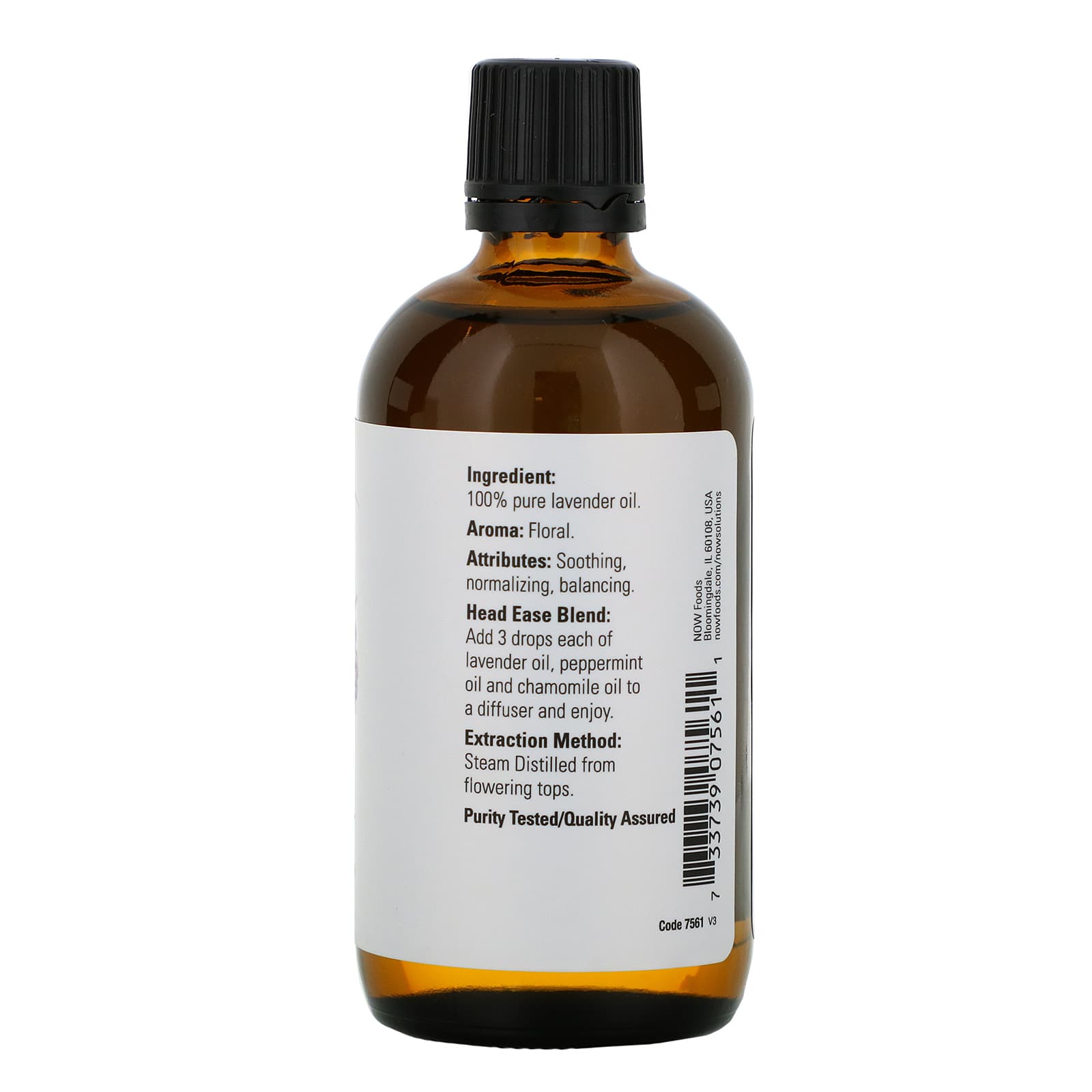 Now Foods, Lavender Oil, 4 OZ oil UPC 733739075611 | HiLife Vitamins