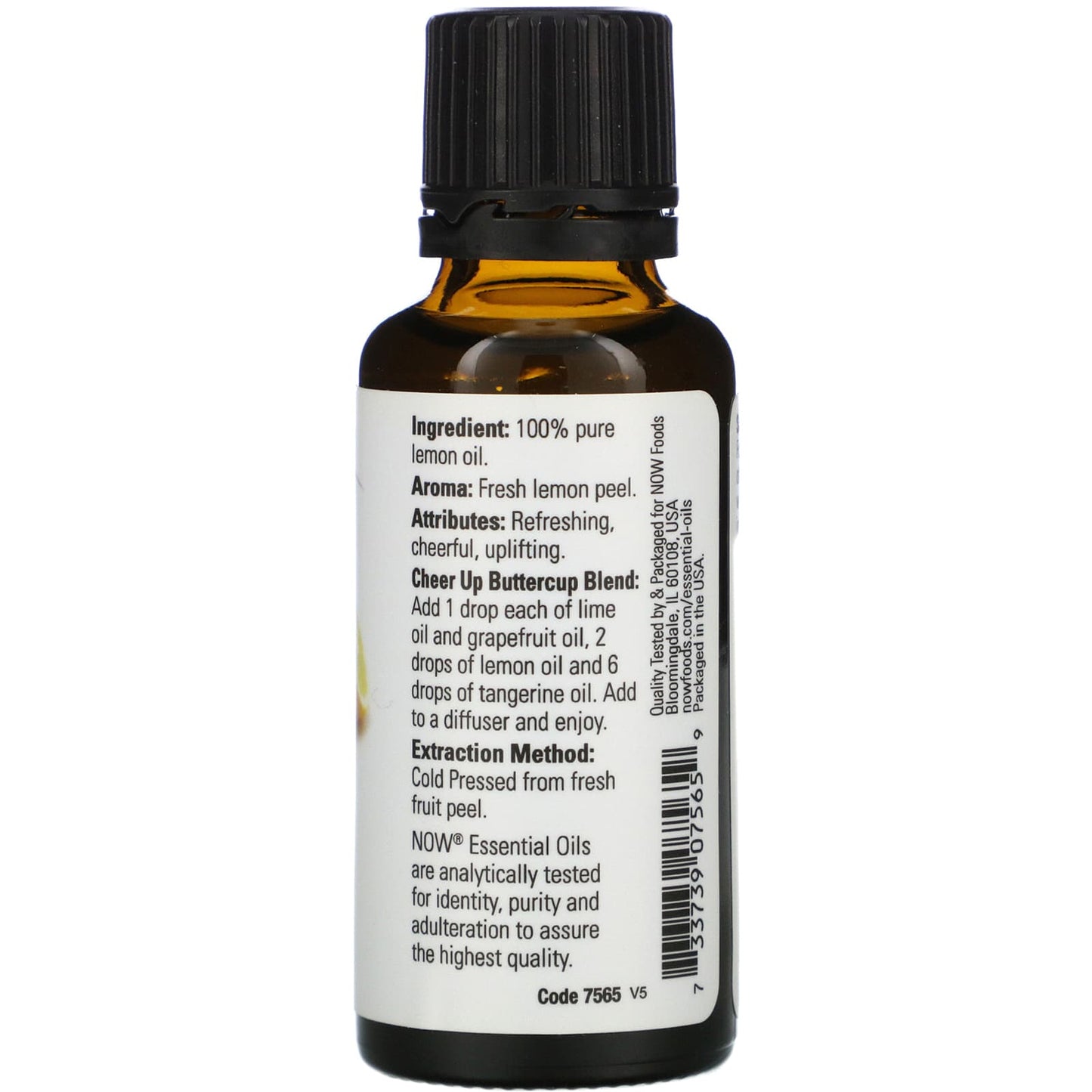 Now Foods, Essential Oils, Lemon, 1 fl oz (30 ml) UPC 733739075659 | HiLife Vitamins