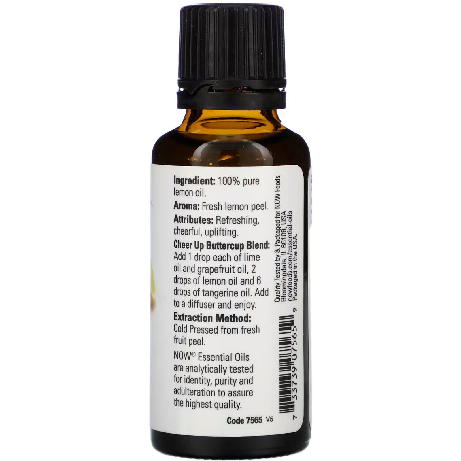 Now Foods, Essential Oils, Lemon, 1 fl oz (30 ml) UPC 733739075659 | HiLife Vitamins