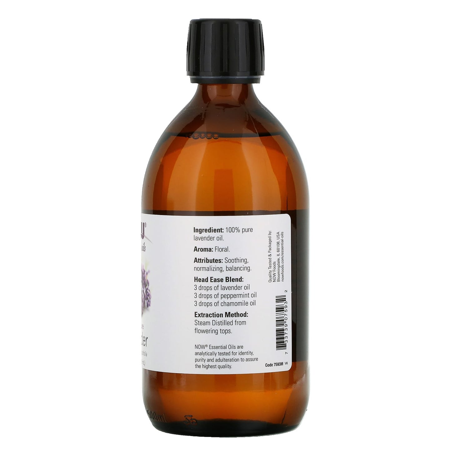 Now Foods, Lavender Oil, 16 OZ oil UPC 733739075932 | HiLife Vitamins